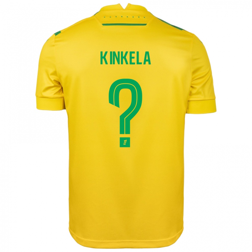 Kinder Anthony Kinkela #0 Gelb Grün Heimtrikot Trikot 2024/25 T-Shirt Schweiz