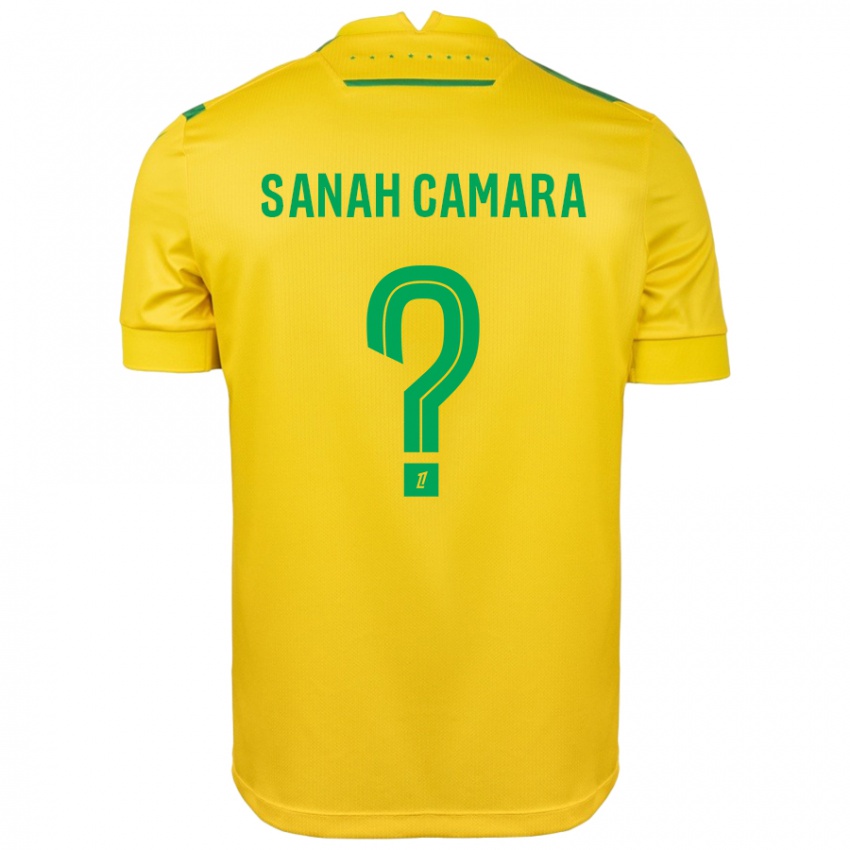 Kinder Sanah Camara #0 Gelb Grün Heimtrikot Trikot 2024/25 T-Shirt Schweiz