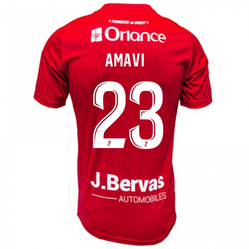 Kinder Jordan Amavi #23 Rot Weiß Heimtrikot Trikot 2024/25 T-Shirt Schweiz