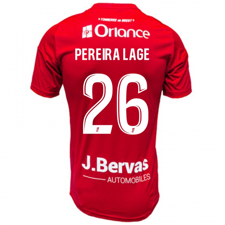 Kinder Mathias Pereira Lage #26 Rot Weiß Heimtrikot Trikot 2024/25 T-Shirt Schweiz