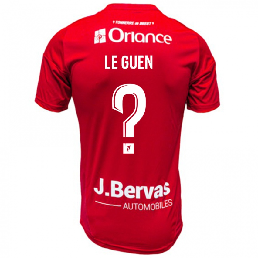 Kinder Raphaël Le Guen #0 Rot Weiß Heimtrikot Trikot 2024/25 T-Shirt Schweiz