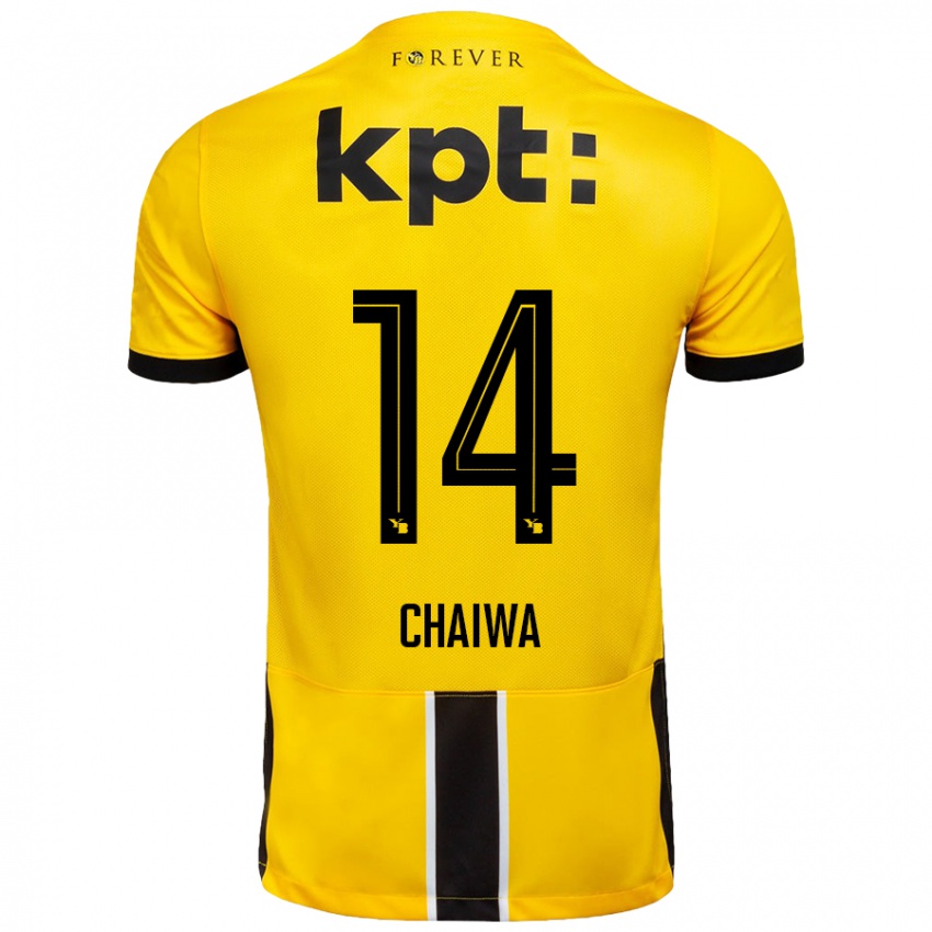 Kinder Miguel Chaiwa #14 Gelb Schwarz Heimtrikot Trikot 2024/25 T-Shirt Schweiz