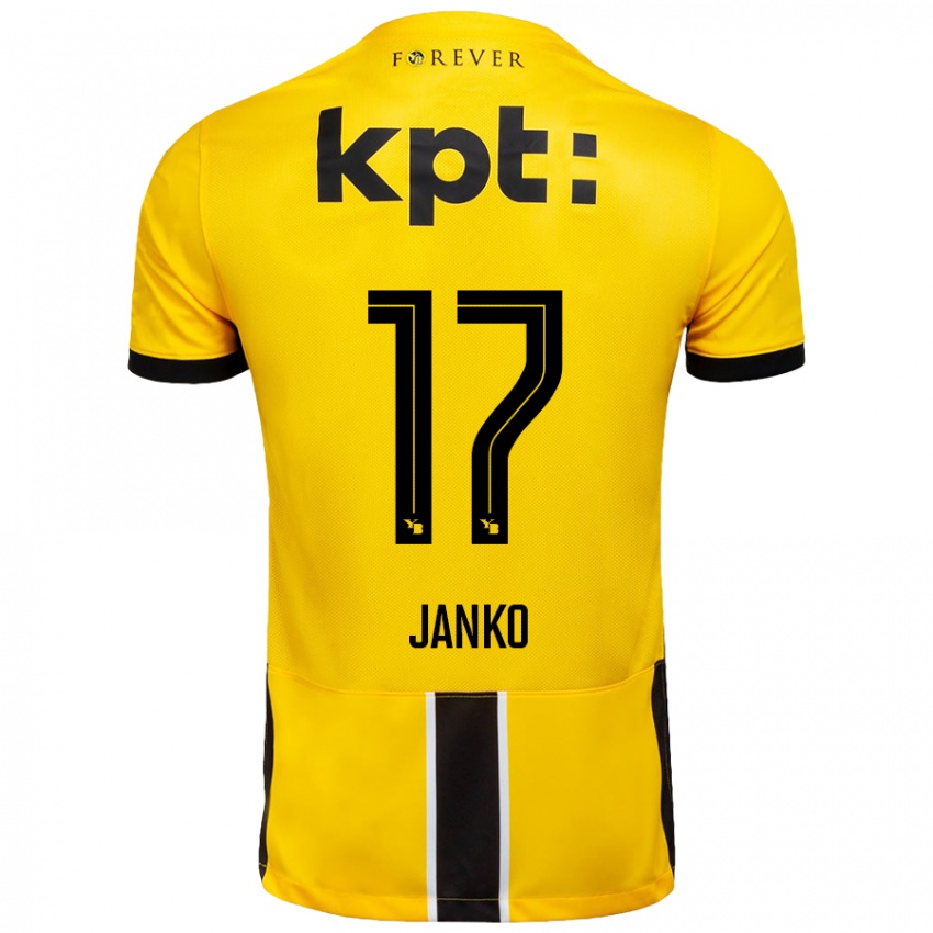 Kinder Saidy Janko #17 Gelb Schwarz Heimtrikot Trikot 2024/25 T-Shirt Schweiz