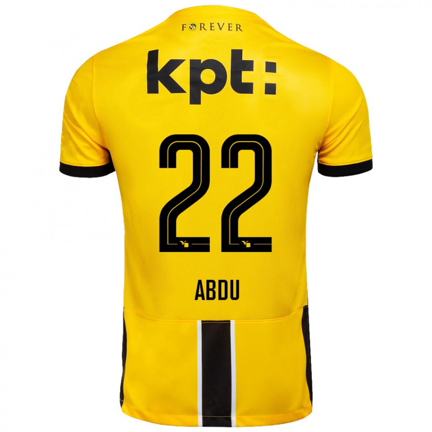 Kinder Abdu Conté #22 Gelb Schwarz Heimtrikot Trikot 2024/25 T-Shirt Schweiz