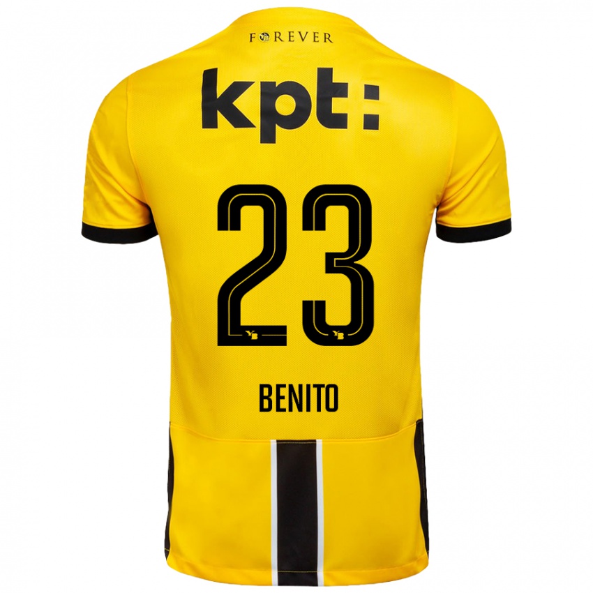 Kinder Loris Benito #23 Gelb Schwarz Heimtrikot Trikot 2024/25 T-Shirt Schweiz