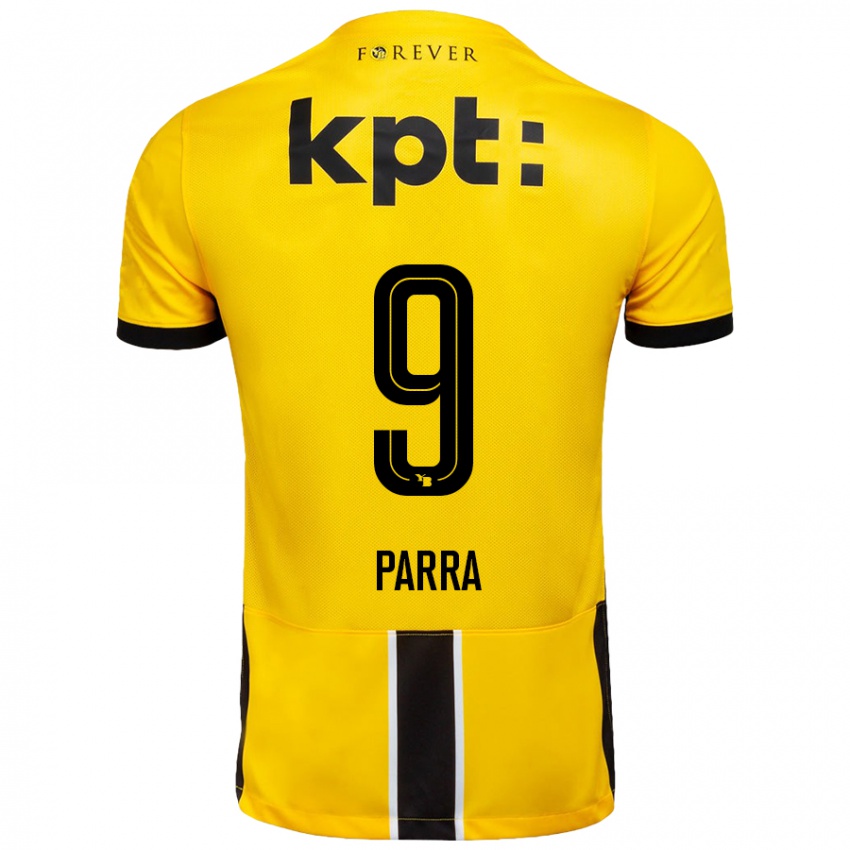 Kinder Hugo Parra #9 Gelb Schwarz Heimtrikot Trikot 2024/25 T-Shirt Schweiz