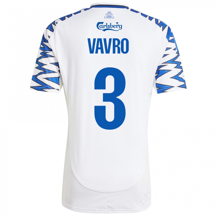 Kinder Denis Vavro #3 Weiß Himmelblau Heimtrikot Trikot 2024/25 T-Shirt Schweiz