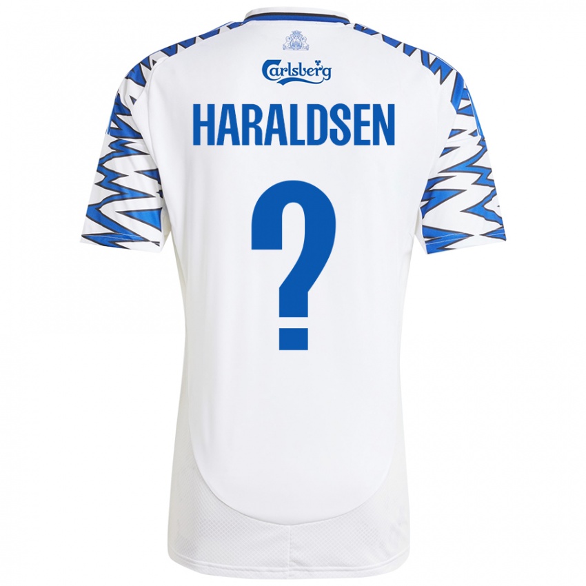 Kinder Henrik Haraldsen #0 Weiß Himmelblau Heimtrikot Trikot 2024/25 T-Shirt Schweiz