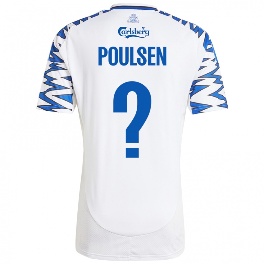 Kinder Xander Poulsen #0 Weiß Himmelblau Heimtrikot Trikot 2024/25 T-Shirt Schweiz