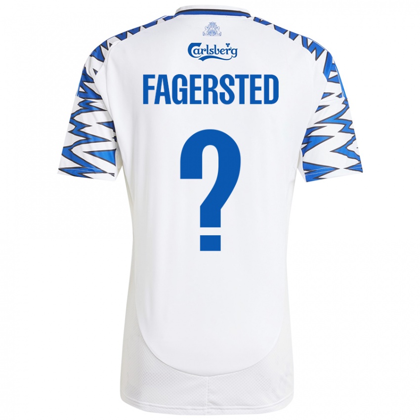 Kinder Johan Fagersted #0 Weiß Himmelblau Heimtrikot Trikot 2024/25 T-Shirt Schweiz