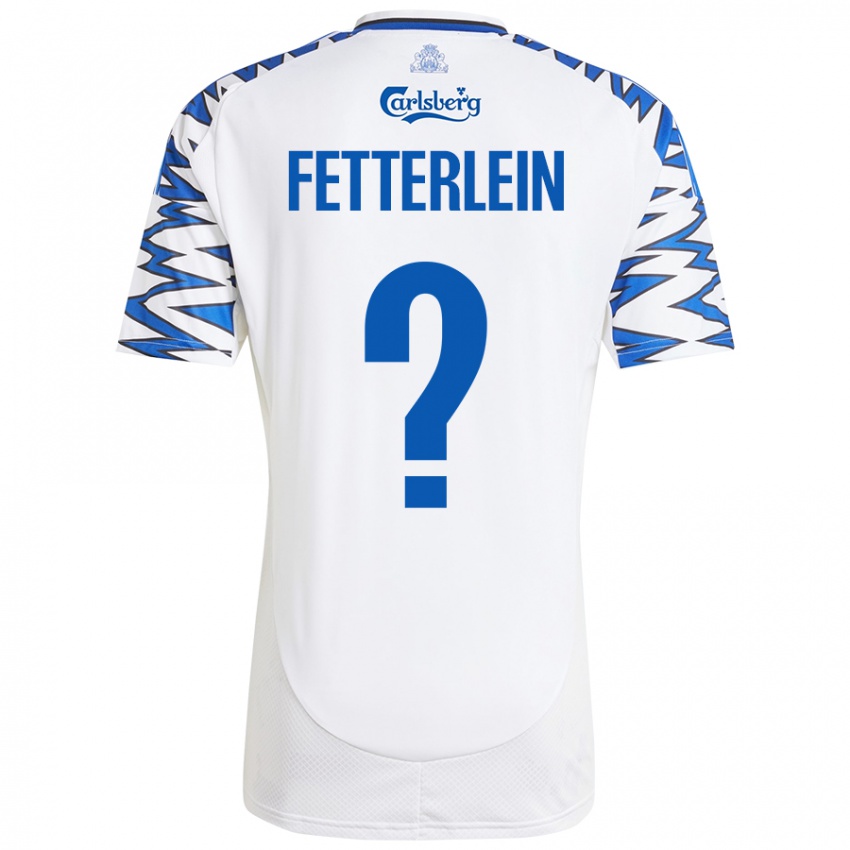 Kinder Sean Fetterlein #0 Weiß Himmelblau Heimtrikot Trikot 2024/25 T-Shirt Schweiz