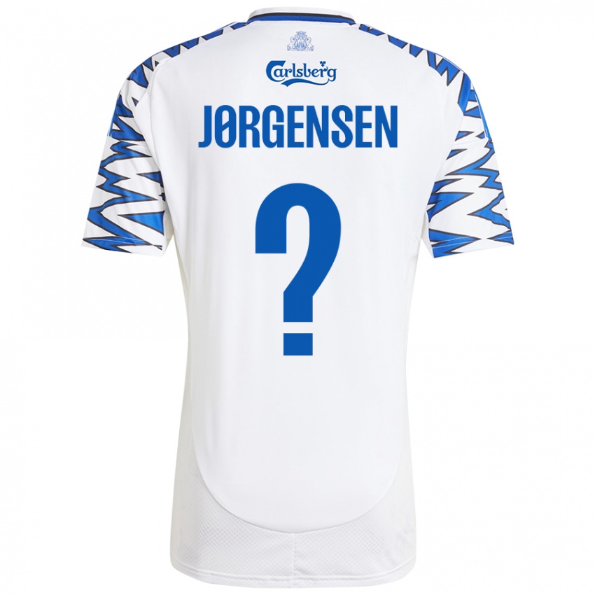 Kinder Mads Jørgensen #0 Weiß Himmelblau Heimtrikot Trikot 2024/25 T-Shirt Schweiz