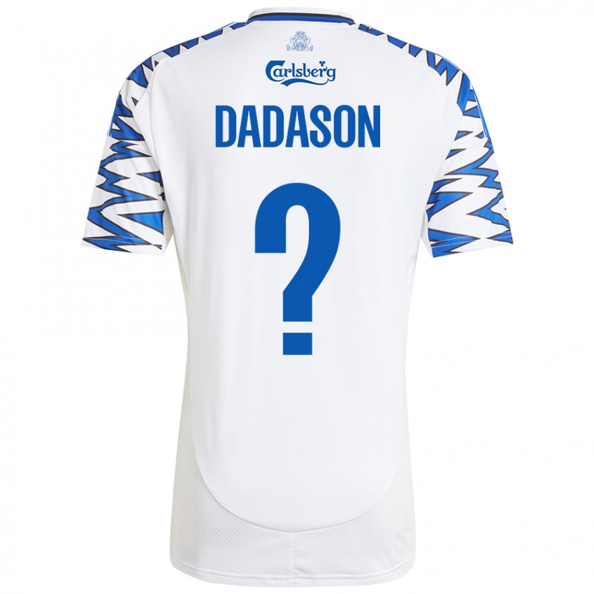 Kinder Viktor Dadason #0 Weiß Himmelblau Heimtrikot Trikot 2024/25 T-Shirt Schweiz