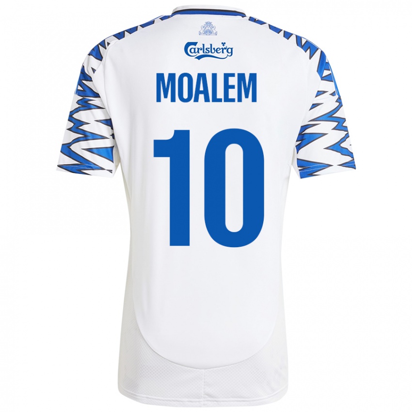 Kinder Jonathan Moalem #10 Weiß Himmelblau Heimtrikot Trikot 2024/25 T-Shirt Schweiz