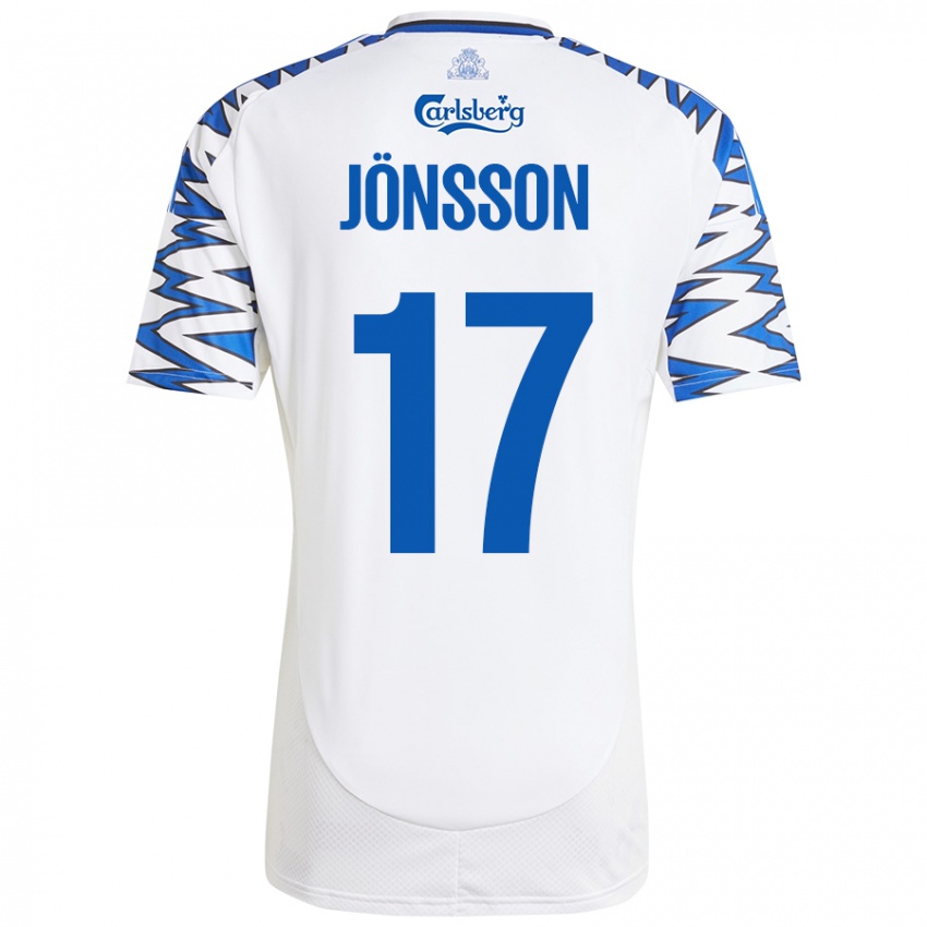 Kinder Neo Jönsson #17 Weiß Himmelblau Heimtrikot Trikot 2024/25 T-Shirt Schweiz