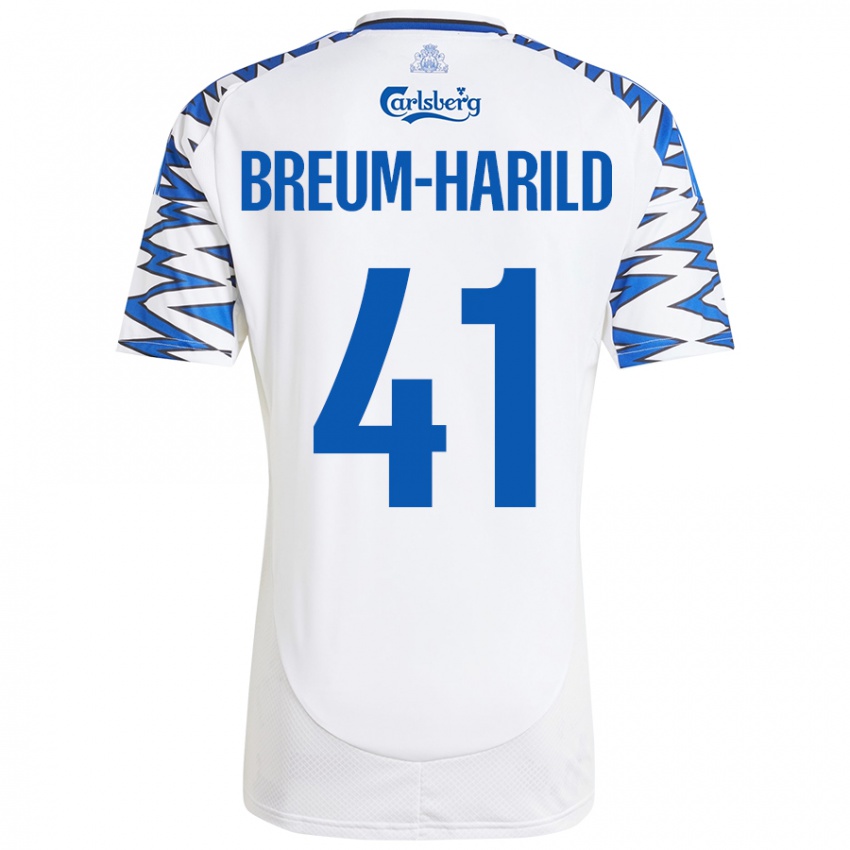 Kinder Tobias Breum-Harild #41 Weiß Himmelblau Heimtrikot Trikot 2024/25 T-Shirt Schweiz