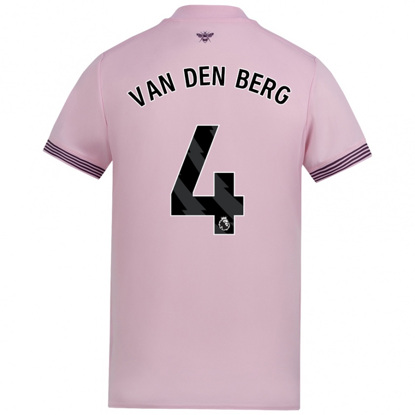 Kinder Sepp Van Den Berg #4 Rosa Auswärtstrikot Trikot 2024/25 T-Shirt Schweiz