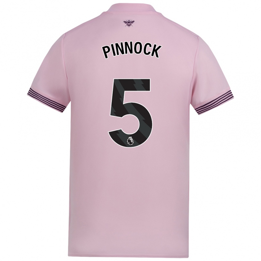 Kinder Ethan Pinnock #5 Rosa Auswärtstrikot Trikot 2024/25 T-Shirt Schweiz