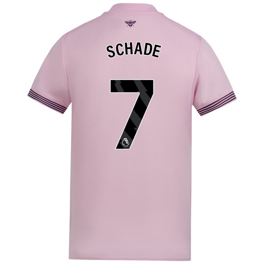 Kinder Kevin Schade #7 Rosa Auswärtstrikot Trikot 2024/25 T-Shirt Schweiz