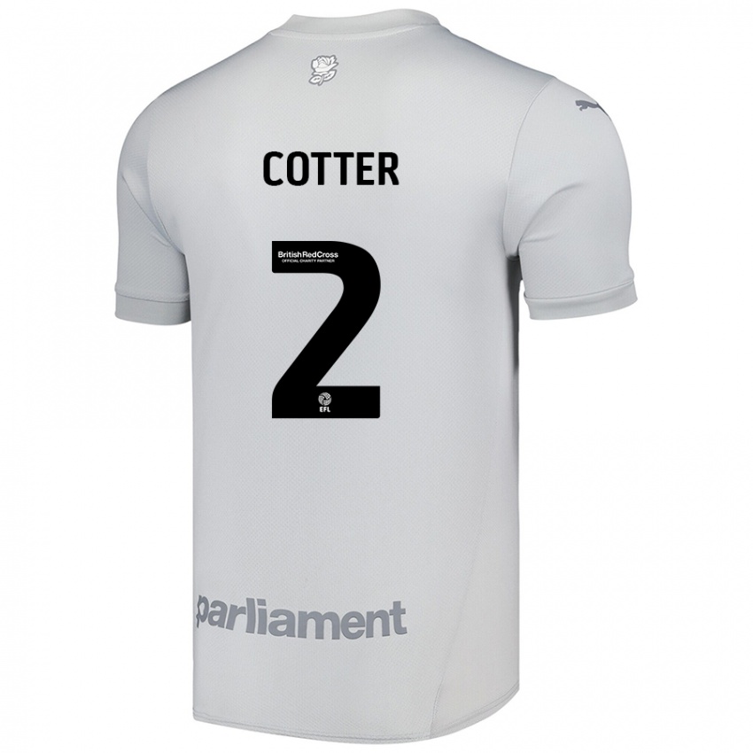 Kinder Barry Cotter #2 Silbergrau Auswärtstrikot Trikot 2024/25 T-Shirt Schweiz