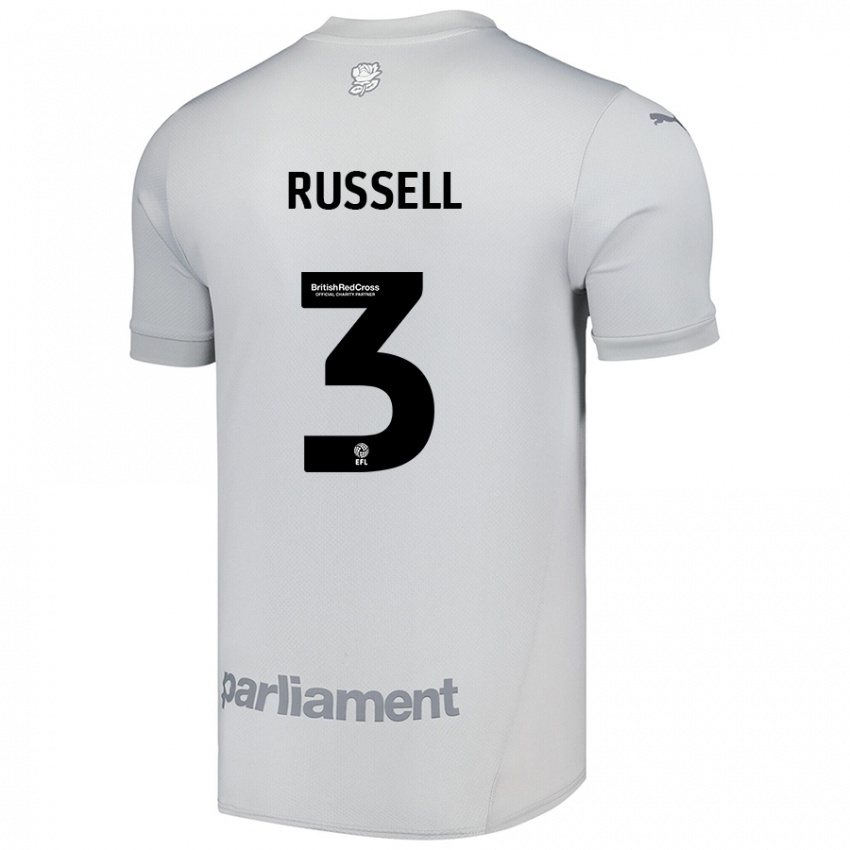 Kinder Jon Russell #3 Silbergrau Auswärtstrikot Trikot 2024/25 T-Shirt Schweiz