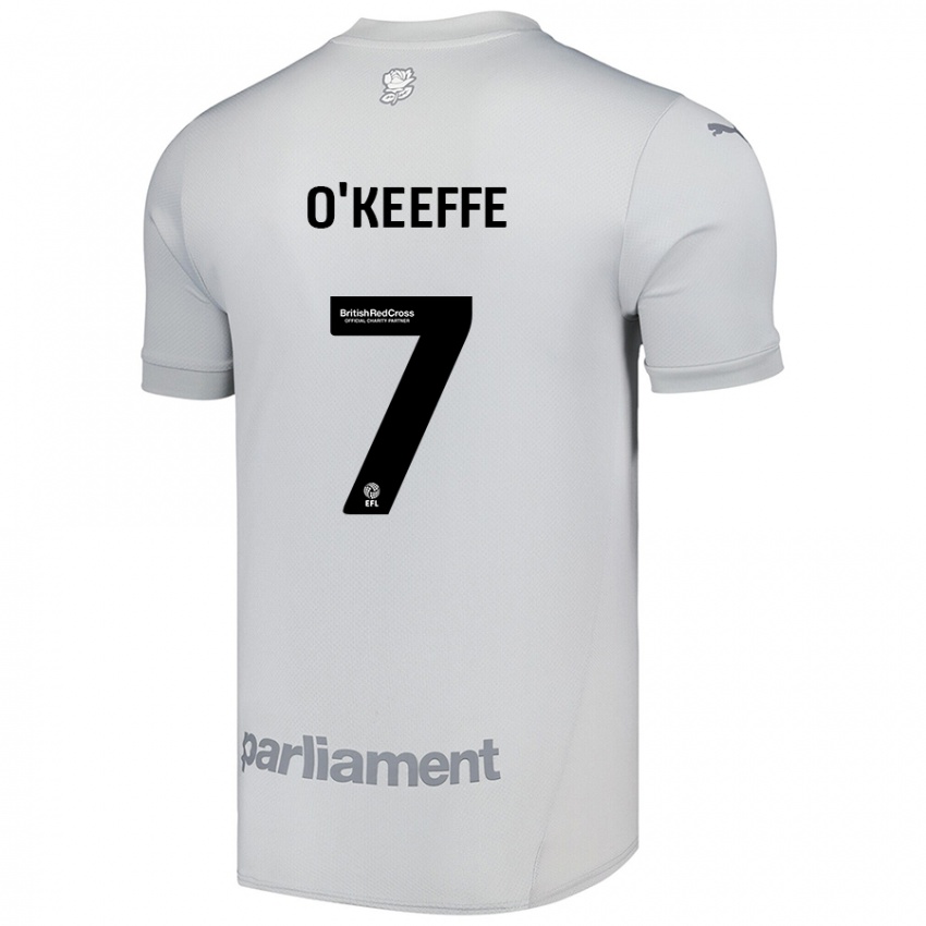 Kinder Corey O'keeffe #7 Silbergrau Auswärtstrikot Trikot 2024/25 T-Shirt Schweiz