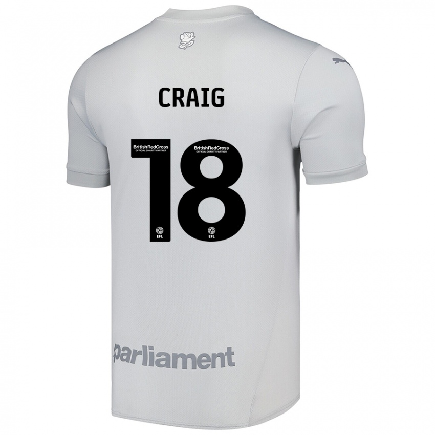 Kinder Matthew Craig #18 Silbergrau Auswärtstrikot Trikot 2024/25 T-Shirt Schweiz