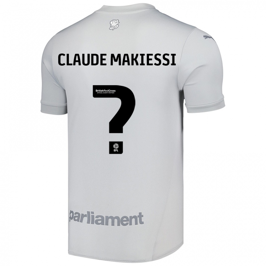 Kinder Jean Claude Makiessi #0 Silbergrau Auswärtstrikot Trikot 2024/25 T-Shirt Schweiz