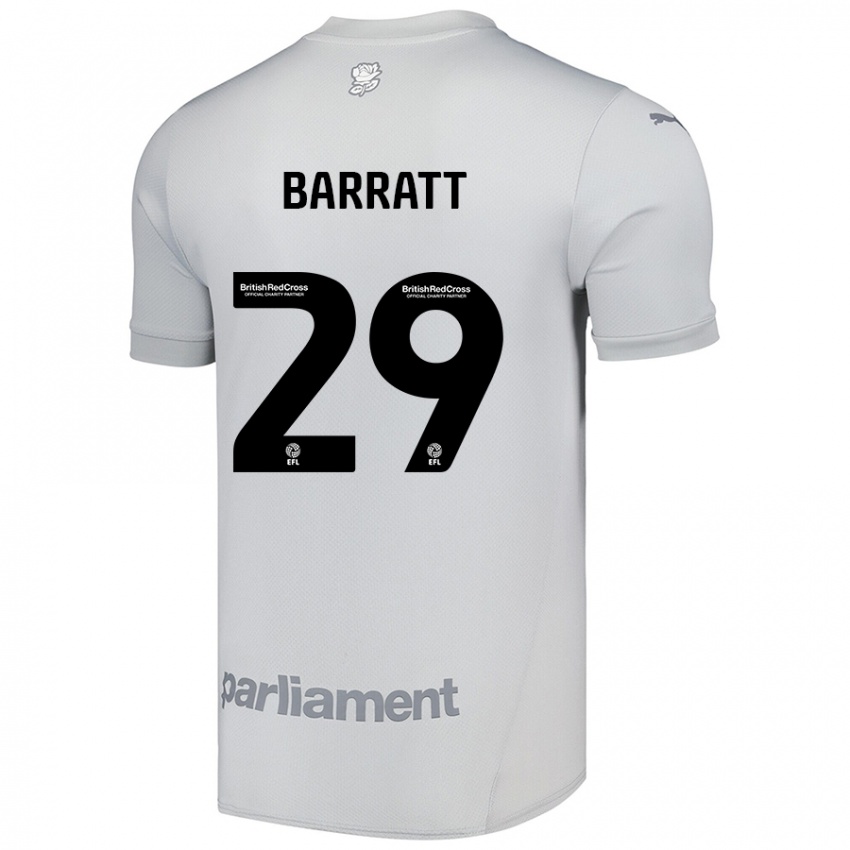 Kinder Connor Barratt #29 Silbergrau Auswärtstrikot Trikot 2024/25 T-Shirt Schweiz