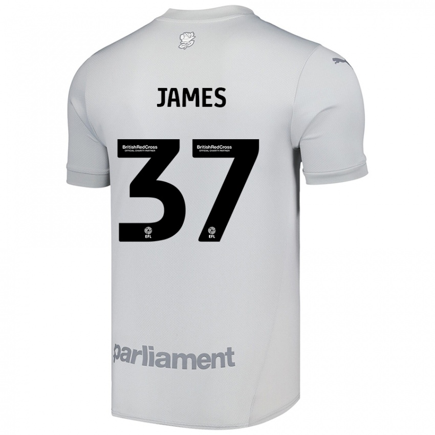 Kinder Nathan James #37 Silbergrau Auswärtstrikot Trikot 2024/25 T-Shirt Schweiz