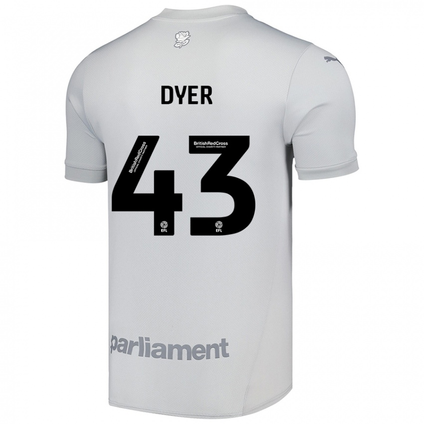 Kinder Josiah Dyer #43 Silbergrau Auswärtstrikot Trikot 2024/25 T-Shirt Schweiz