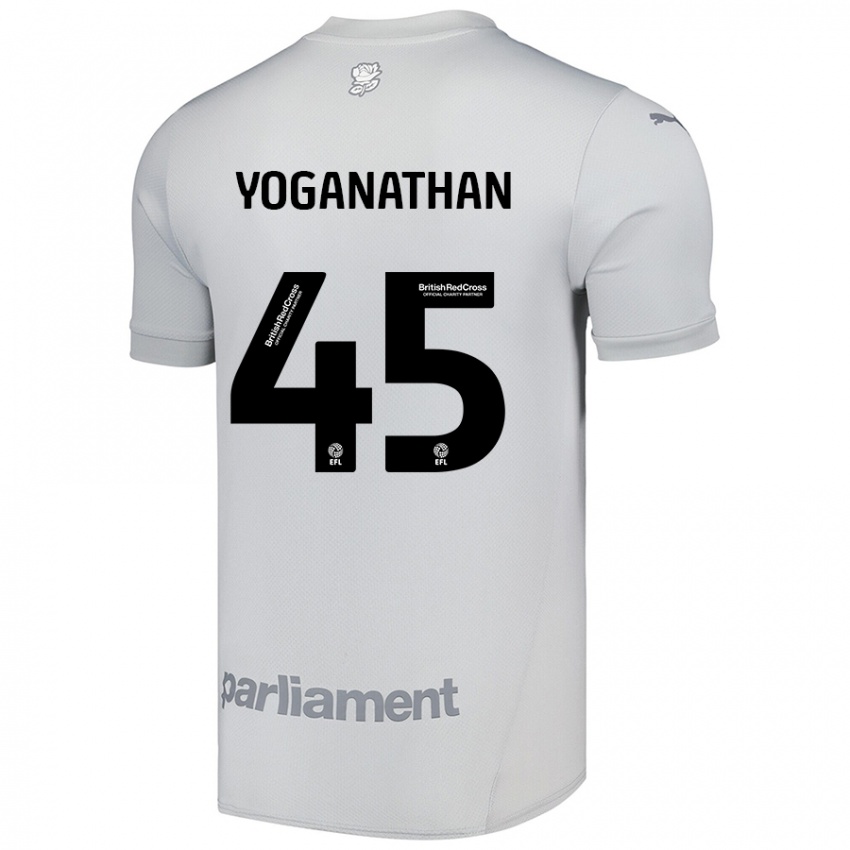 Kinder Vimal Yoganathan #45 Silbergrau Auswärtstrikot Trikot 2024/25 T-Shirt Schweiz