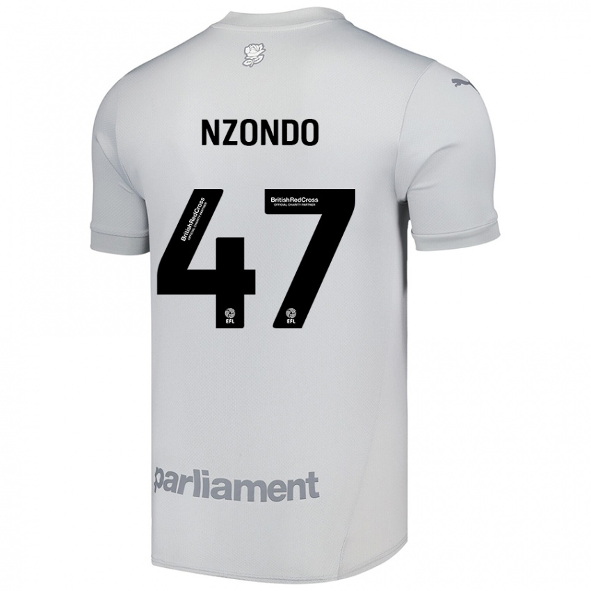 Kinder Emmaisa Nzondo #47 Silbergrau Auswärtstrikot Trikot 2024/25 T-Shirt Schweiz