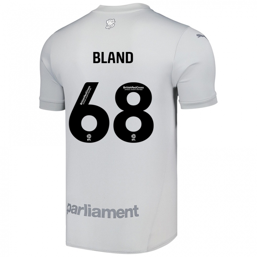 Kinder Jonathan Bland #68 Silbergrau Auswärtstrikot Trikot 2024/25 T-Shirt Schweiz