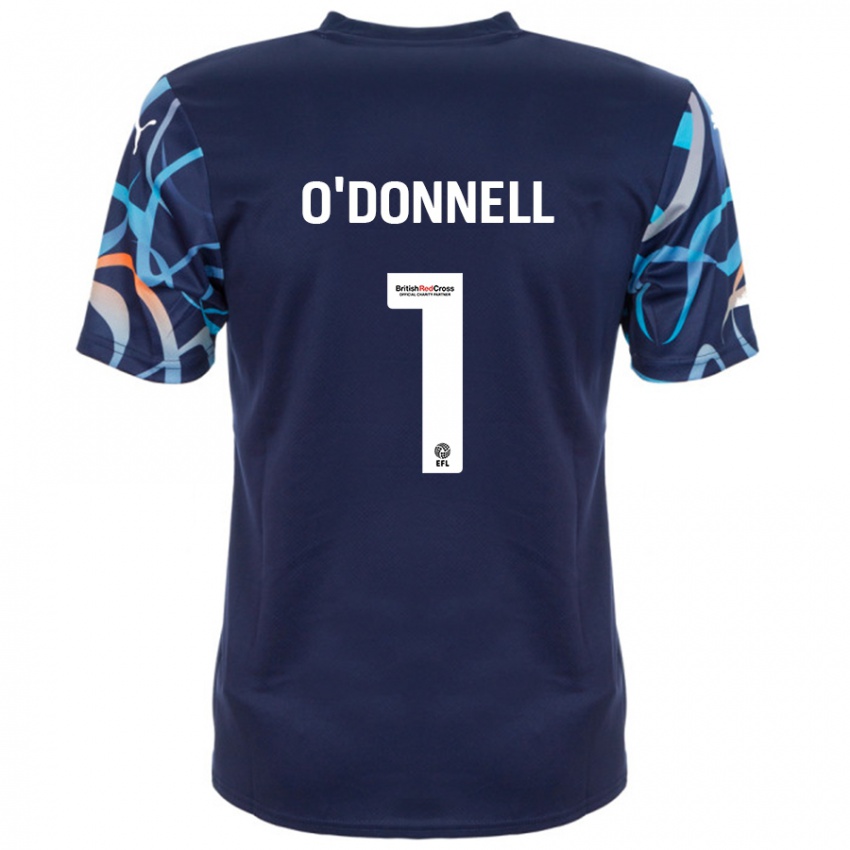 Kinder Richard O'donnell #1 Marineblau Auswärtstrikot Trikot 2024/25 T-Shirt Schweiz