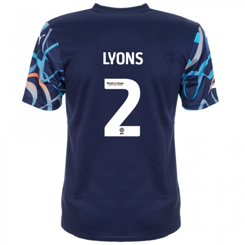 Kinder Andy Lyons #2 Marineblau Auswärtstrikot Trikot 2024/25 T-Shirt Schweiz