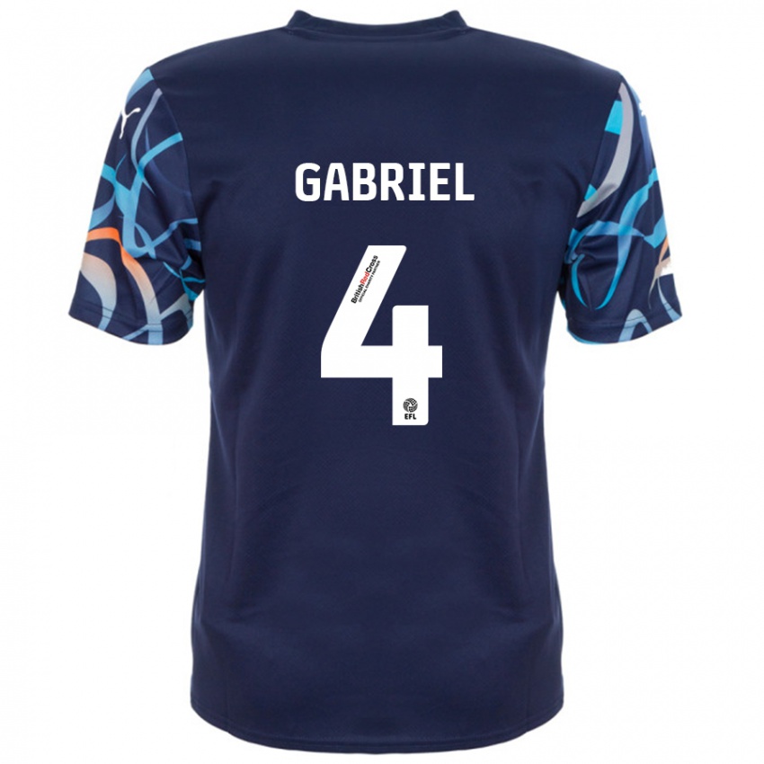 Kinder Jordan Lawrence-Gabriel #4 Marineblau Auswärtstrikot Trikot 2024/25 T-Shirt Schweiz