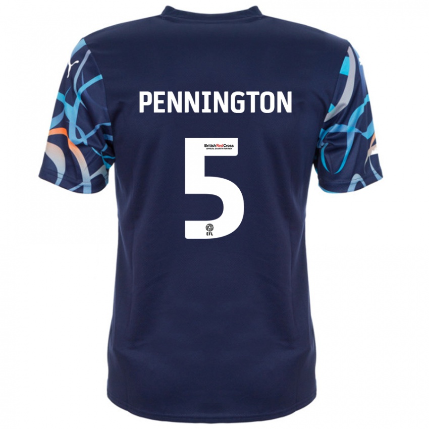 Kinder Matthew Pennington #5 Marineblau Auswärtstrikot Trikot 2024/25 T-Shirt Schweiz