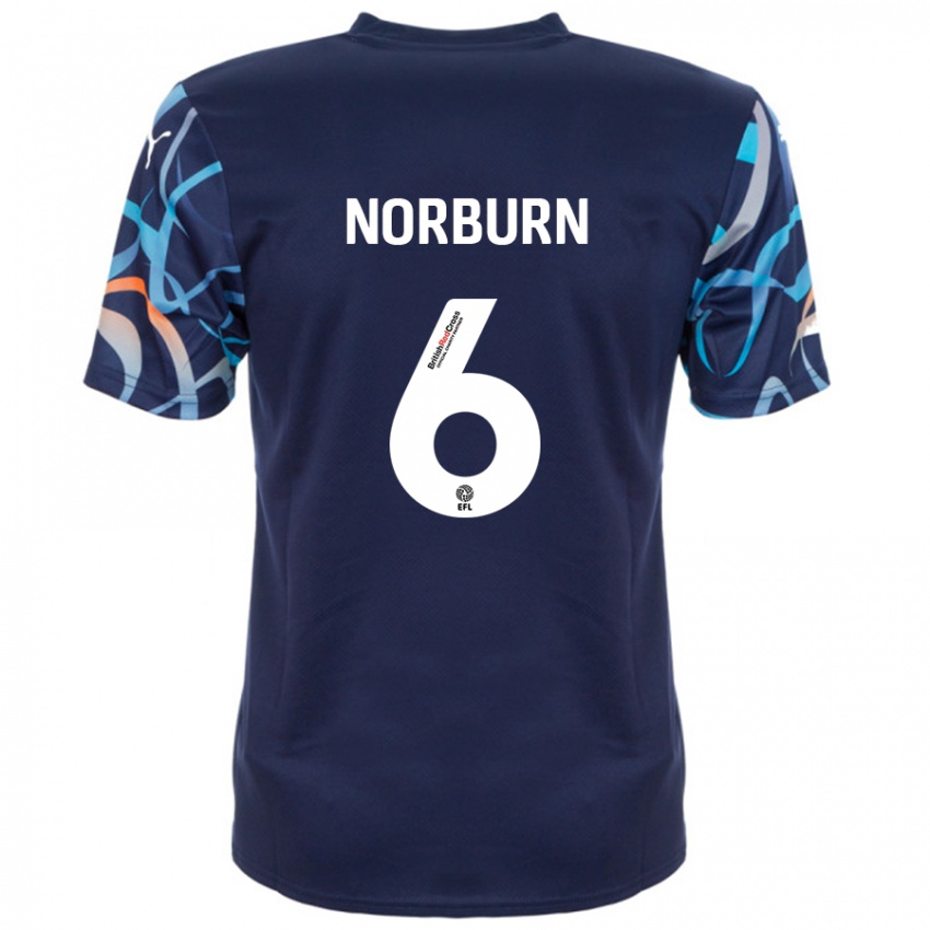 Kinder Oliver Norburn #6 Marineblau Auswärtstrikot Trikot 2024/25 T-Shirt Schweiz