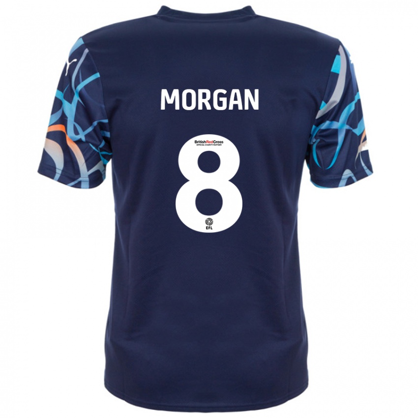 Kinder Albie Morgan #8 Marineblau Auswärtstrikot Trikot 2024/25 T-Shirt Schweiz