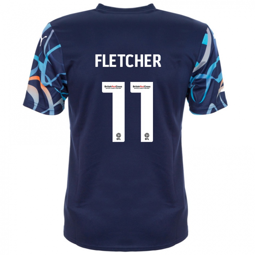 Kinder Ashley Fletcher #11 Marineblau Auswärtstrikot Trikot 2024/25 T-Shirt Schweiz