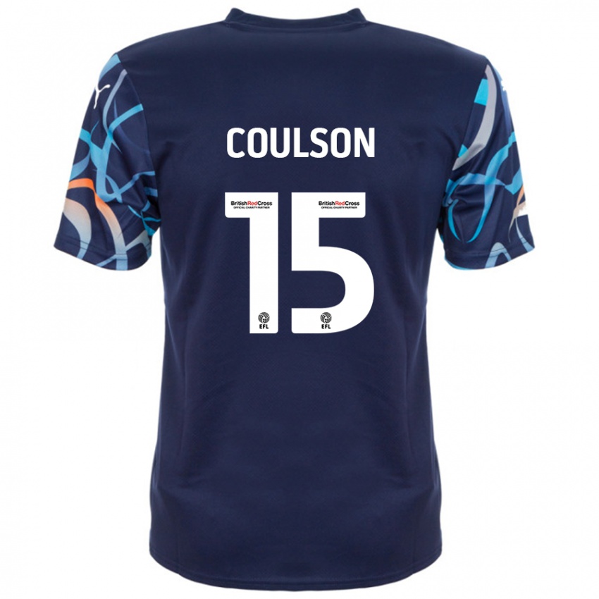 Kinder Hayden Coulson #15 Marineblau Auswärtstrikot Trikot 2024/25 T-Shirt Schweiz