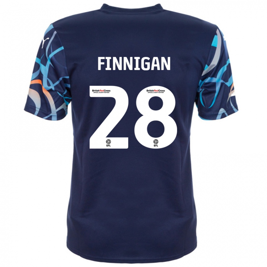 Kinder Ryan Finnigan #28 Marineblau Auswärtstrikot Trikot 2024/25 T-Shirt Schweiz