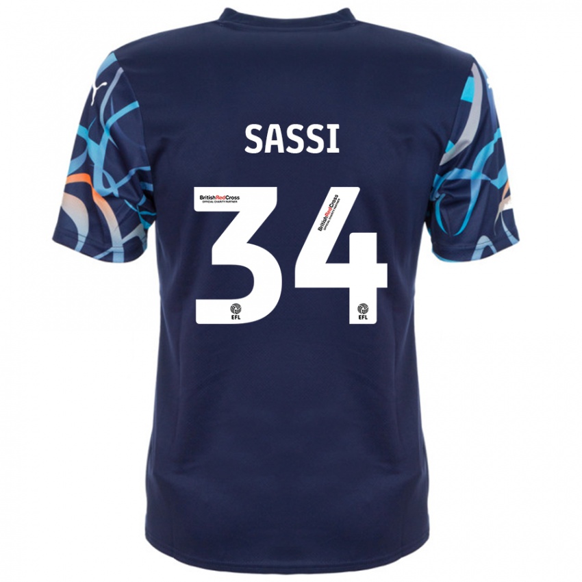 Kinder Dan Sassi #34 Marineblau Auswärtstrikot Trikot 2024/25 T-Shirt Schweiz