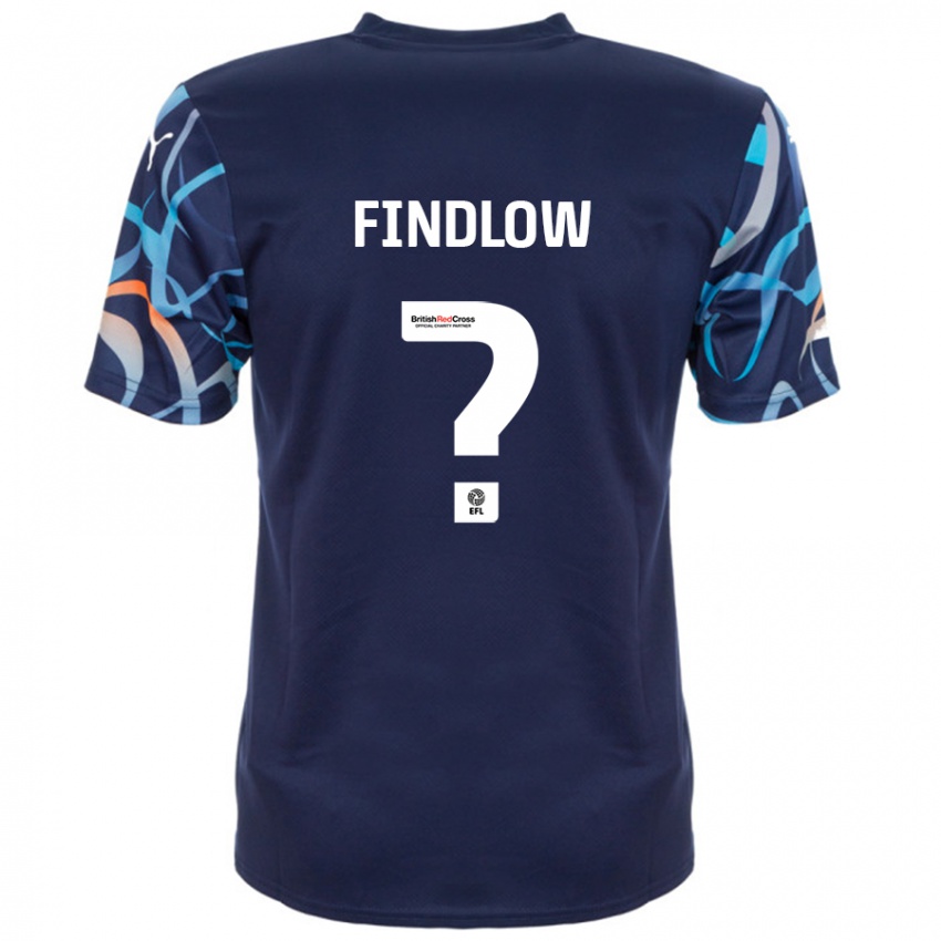 Kinder Luke Findlow #0 Marineblau Auswärtstrikot Trikot 2024/25 T-Shirt Schweiz