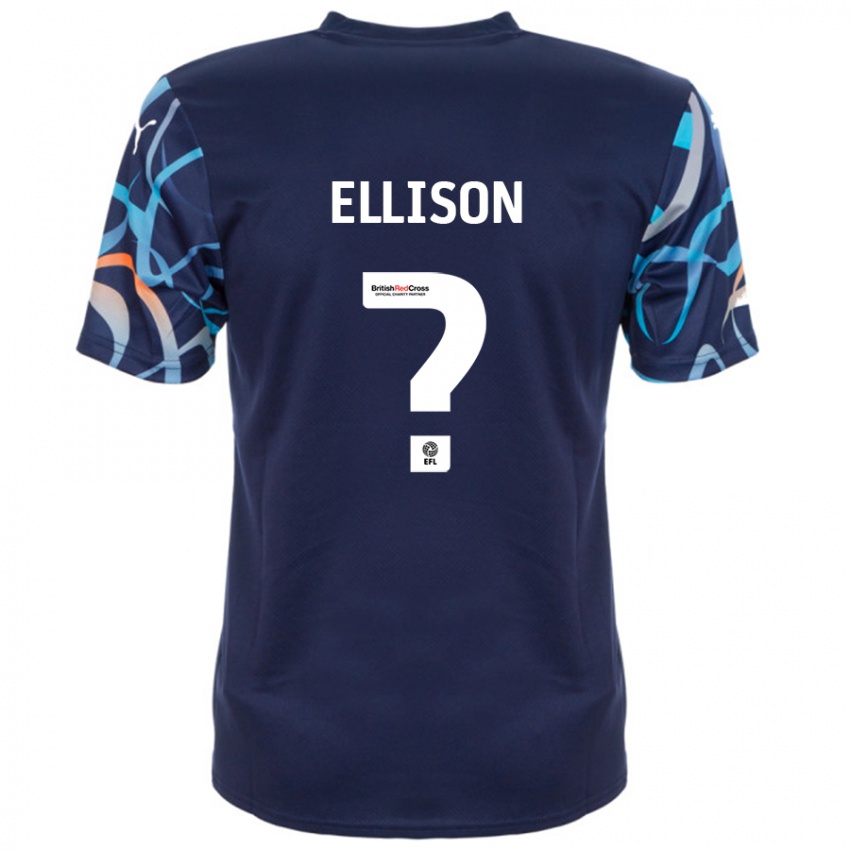 Kinder Jordyn Ellison #0 Marineblau Auswärtstrikot Trikot 2024/25 T-Shirt Schweiz