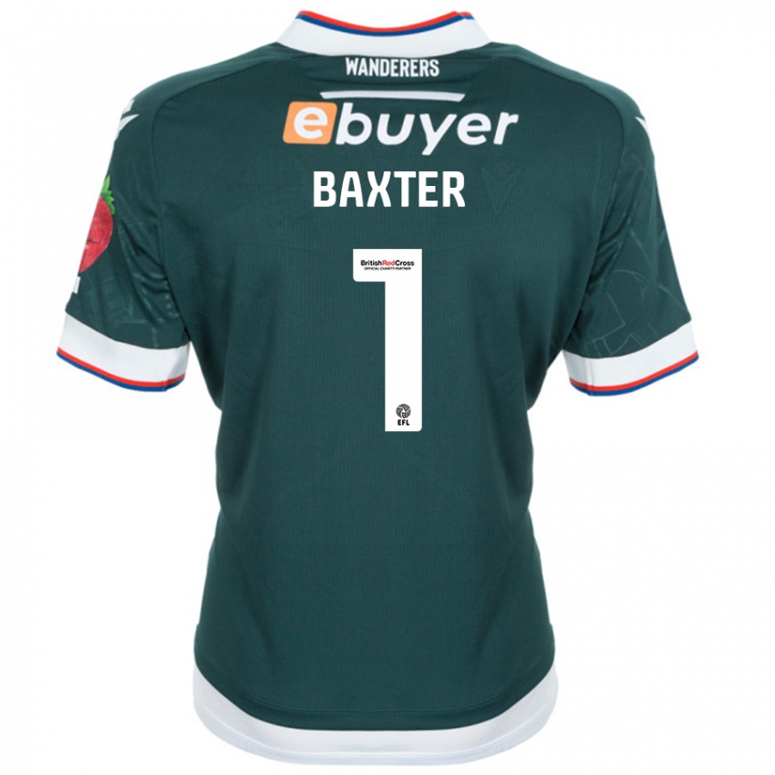 Kinder Nathan Baxter #1 Dunkelgrün Auswärtstrikot Trikot 2024/25 T-Shirt Schweiz