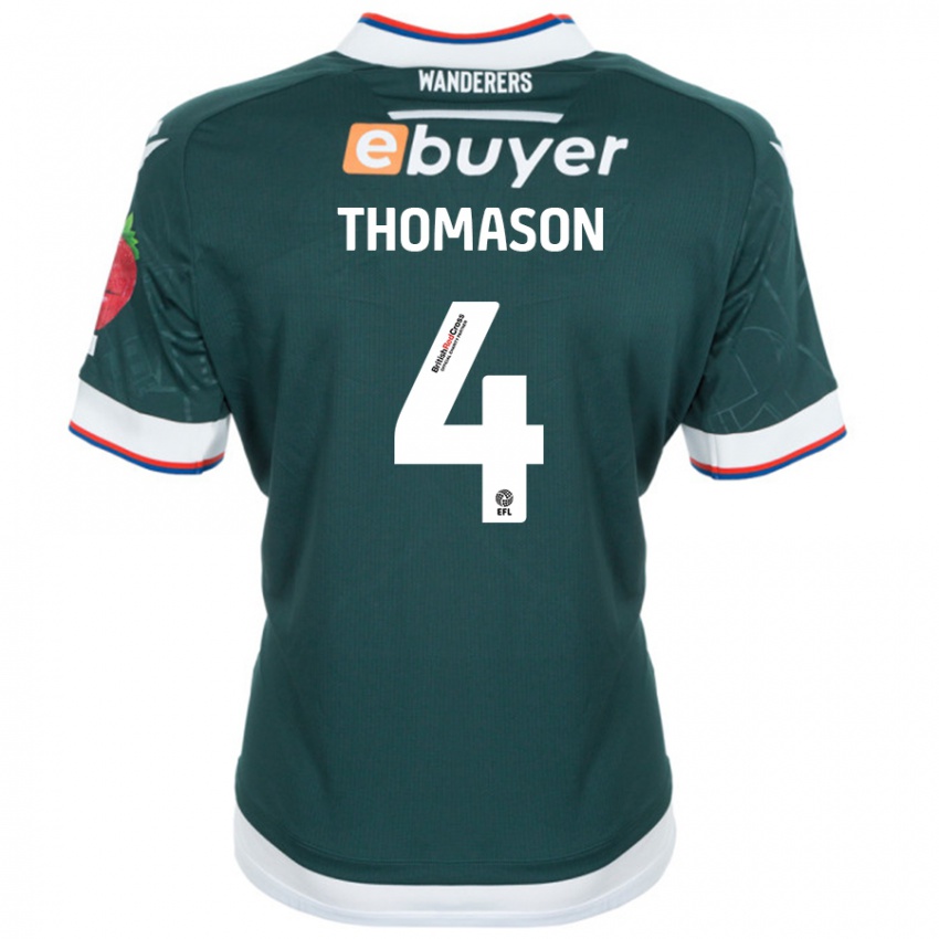 Kinder George Thomason #4 Dunkelgrün Auswärtstrikot Trikot 2024/25 T-Shirt Schweiz