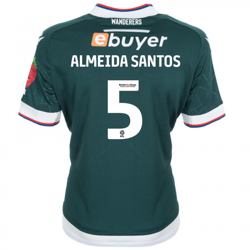 Kinder Ricardo Santos #5 Dunkelgrün Auswärtstrikot Trikot 2024/25 T-Shirt Schweiz