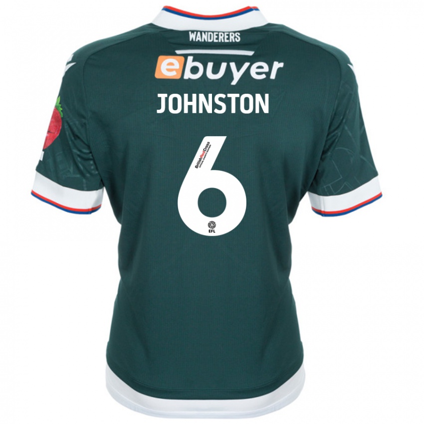 Kinder George Johnston #6 Dunkelgrün Auswärtstrikot Trikot 2024/25 T-Shirt Schweiz